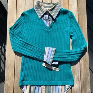 Bill Blass Small Faux-Layered Sweater NWT